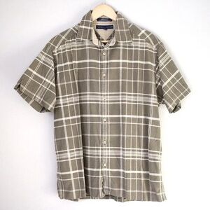 Tommy Hilfiger Olive Plaid Short Sleeve Shirt